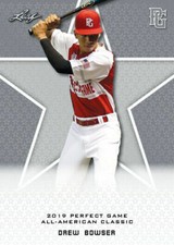 DREW BOWSER 2019 LEAF PERFECT GAME 