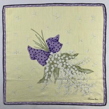 Vintage Christian Dior Handkerchief Pocket Square Bandana Neckerchief
