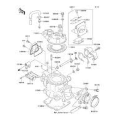 Kawasaki OEM 11005-0052 KX85 KX 85 ENGINE CYLINDER 2006-2013 | eBay