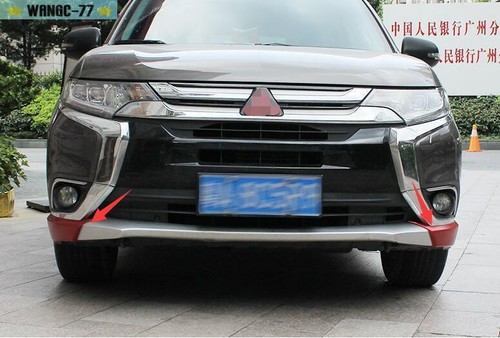 Pair For Mitsubishi Outlander 2016-2020 Red Front Bumper Lip Spoiler Aprons Trim - Picture 7 of 7