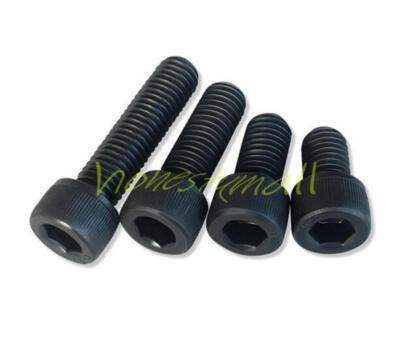 5/25/50/100pcs Metric Thread M2 Black Steel Hexagon Socket Head Screw Bolt