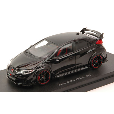 HONDA CIVIC TYPE R 2015 UK License Plate Crystal Black Pearl 1:43 Ebbro