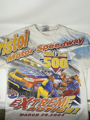 Vintage 2004 Bristol Motor Speedway Chase Authentic AOP Shirt (M) Armpit Holes