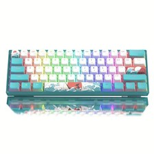 Womier 60 Percent Keyboard, WK61 Mechanical RGB Wired Gaming Keyboard, Hot-S...