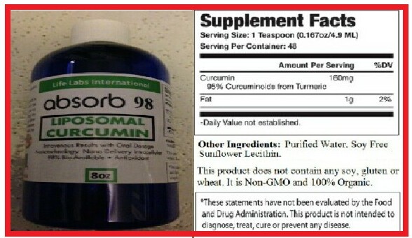liposomal curcumin glutathione ABSORB 98 LIPOSOMAL CURCUMIN "48 SERVINGS" 100% ORGANIC SOY FREE GMO Exp 12/2028