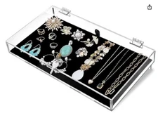 Clear Acrylic Locking Showcase ~Rectangular Display Case w/2 keys