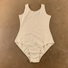 Arshiner Women's Size Small Nude Scoop Neck Sleeveless Classic Dance Leotard NWT