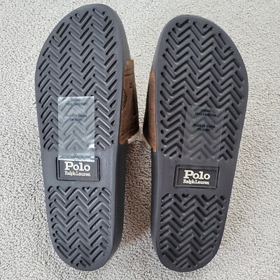 Polo Ralph Lauren Mens Suede Shearling LOGO Slide Sandal  display picture 3