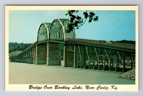 Cadix KY-Kentucky, pont routier, lac Barkley, carte postale antique, vintage - Photo 1/2