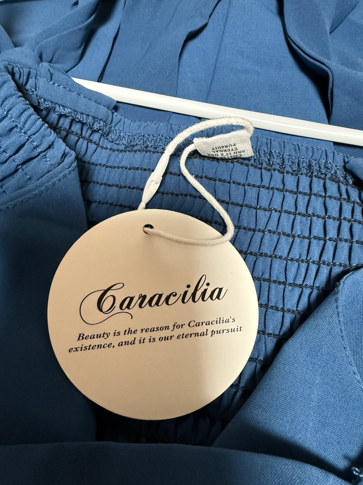 ANRABESS Womens MediumFormal Dress Square Neck Ruffle Split Midi Dress Deep Blue