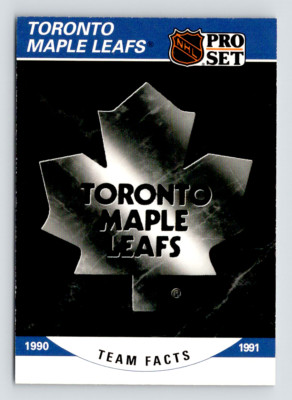 1990 Pro Set Card, #583 Toronto Maple Leafs Team Facts