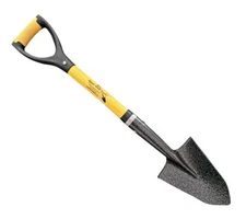 Spear Head Spade D-Handle Gardening Shovel with Cushioned Grip Fiberglass Han...