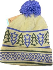 Locale Ski Hat beanie purple/tan Tree Unisex One Size