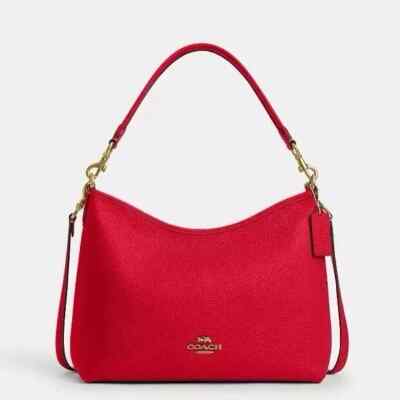 NWT Coach Laurel Shoulder Bag CR148 Gold /bold red