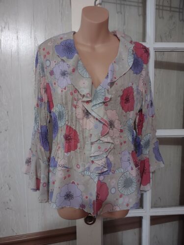 Jaipur woman's top blouse Long Sleeve Semi-Sheer p