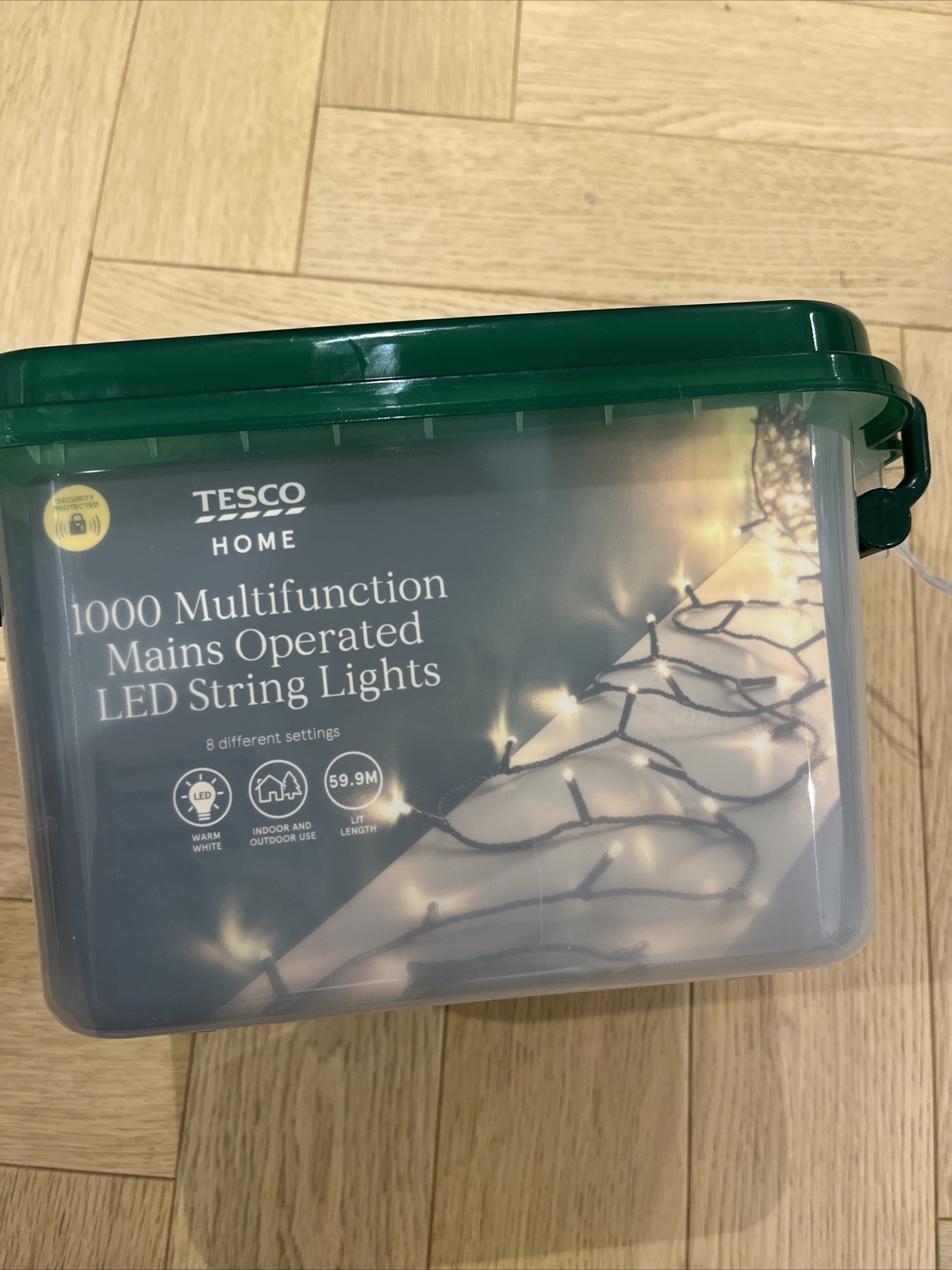 1000 LED STRING LIGHTS WARM WHITE 59.9M INDOOR OUTDOOR CHRISTMAS TREE