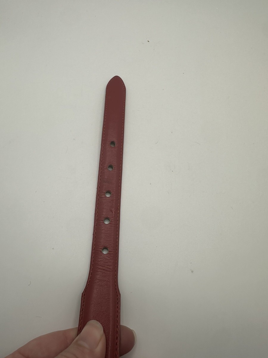 Vintage Tony Lama Womens 100% RED Leather Belt Embossed  display picture 1