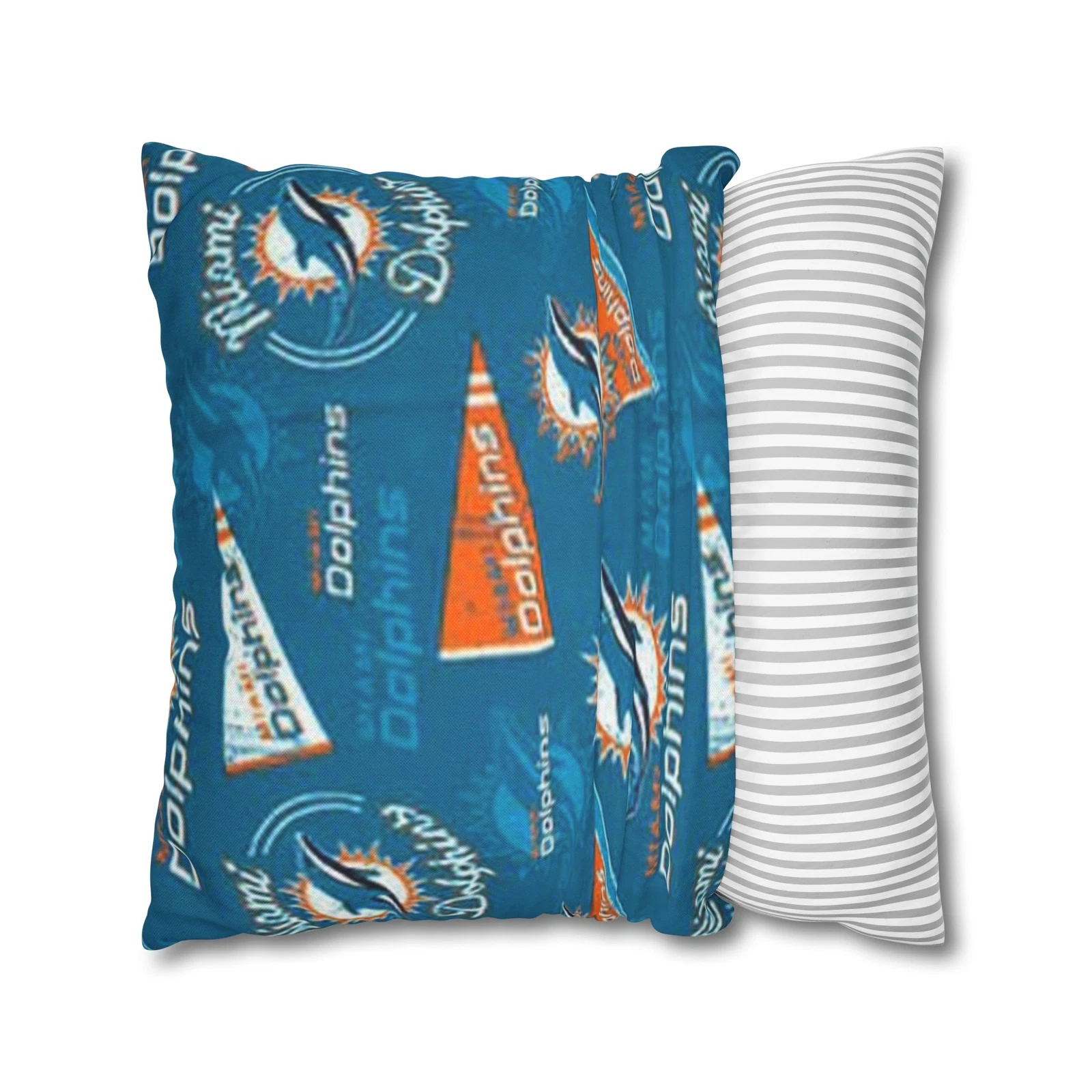 Miami Dolphins Spun Square Pillowcase