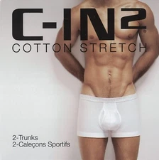 C-IN2 * 2- Pack * TRUNK - BOXER BRIEF (X-Large 37-39") White - NIP Retail $32