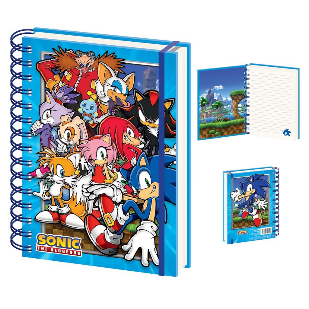 Sonic The Hedgehog Wiro Notizbuch A5 Green Hill Zo ACC NUOVO