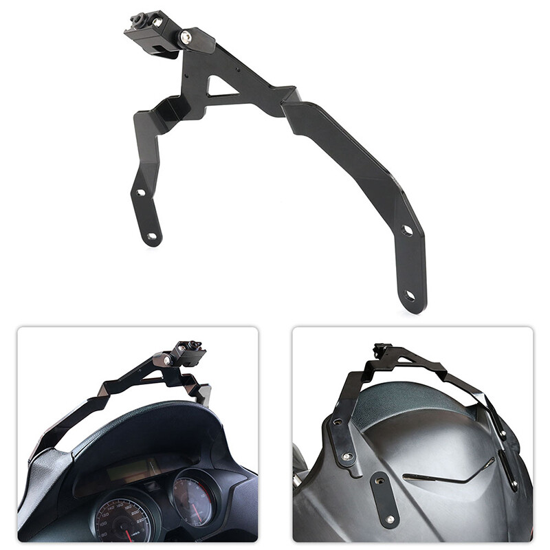 Pour Honda Varadero 1000 125 XL1000V XL125V Brouilleur Moto CNC Guidon Téléphone Portable GPS Support De Support (Couleur : Black Mirror Type