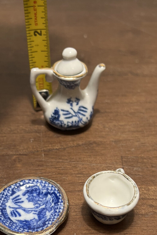 Vintage Blue Willow Childs Tea Set eBay