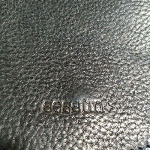 Sessùn Shoulder Crossbody Bag Leather Dark Navy Black w/Dust Bag USED Good Cond! - Picture 3 of 17