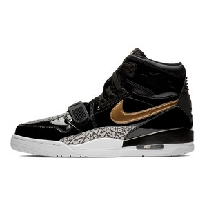 jordan legacy 312 black gold patent leather