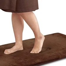  Bath Mats for Bathroom Non Slip - 20" x 32" Memory Foam 20" X 32" Brown