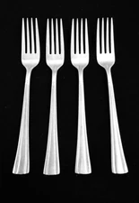 CUISINART Stainless GEO Set 4 SALAD FORKS 7 1/4" Flatware 18/10 Korea