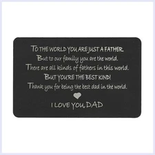 Personalized Text Engraving Wallet Insert Gift Card Custom Text