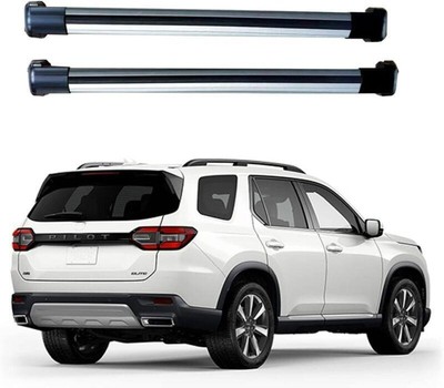 2 STCK. für 2023-2024 Honda Pilot Silber Aluminium Cross Bar Cargo Rack Schienen