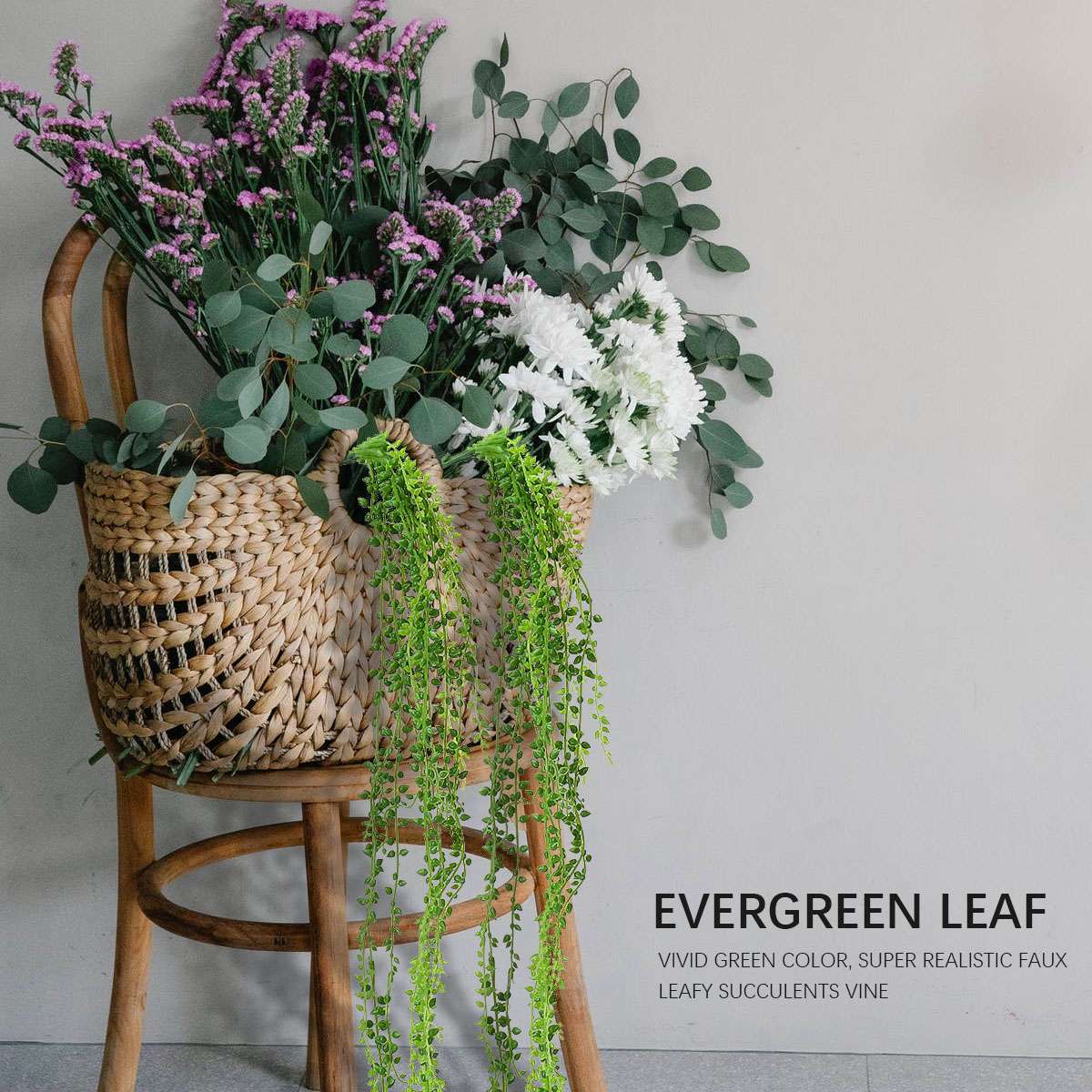 Artificial Leafy Succulents Plants Fake Hanging Garland Plants Vine Home  Decors | eBay