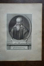 JOSEPH JULES SCALIGER....... A Paris , Desrochers. Portrait. Original Engraving 1