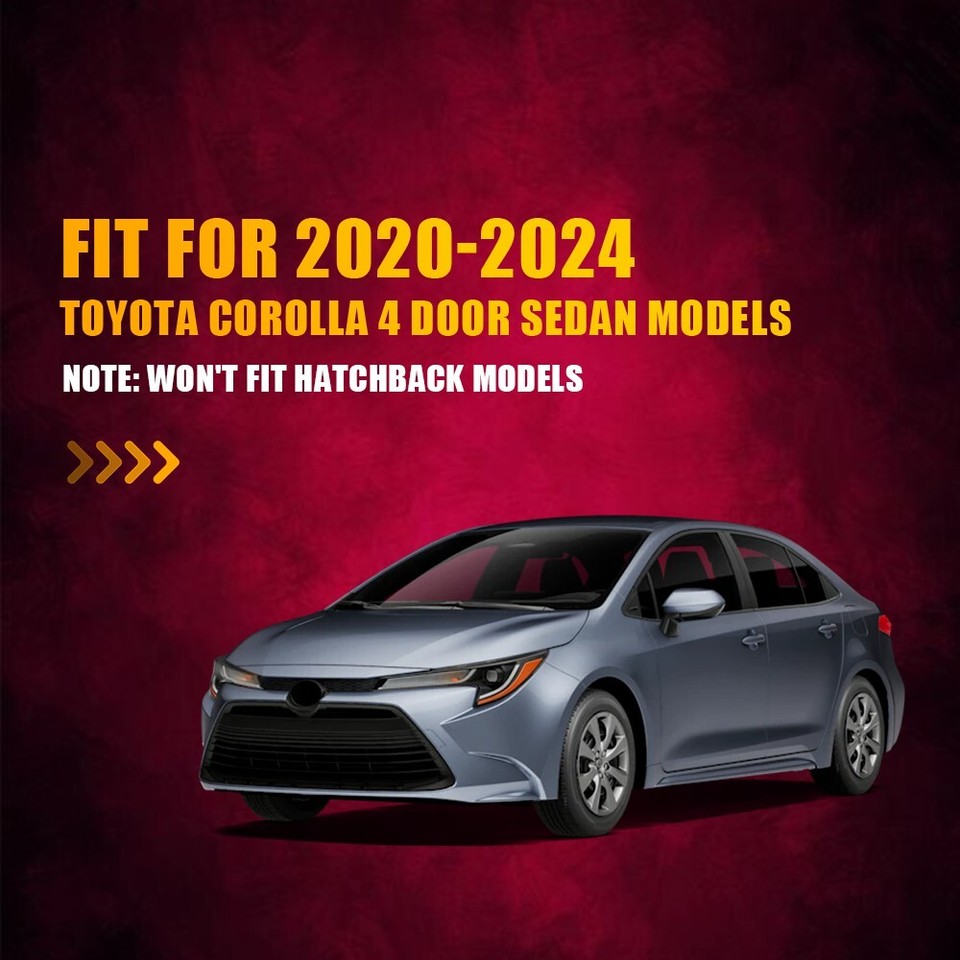 FOR 20202024 TOYOTA COROLLA 4DR SEDAN GLOSS BLACK JDM REAR WINDOW ROOF