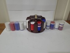 Crisloid Plastic Poker Chip Holder Rotating Caddy  Chips With 2 Box Of Chips