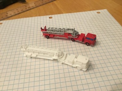 N SCALE 1960s MACK C CAB TILLER LADDER    FIRE TRUCK  ENGINE 3D PRINT  UNPAINTED