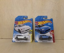 Hot Wheels Honda Civic EF 2018 Kmart Exclusive Blue & 2019 White Mainline