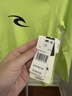 New RIP CURL BRAND WAVE UV LONG SLEEVE RASH GUARD - BOYS Size 3/4 - LIME 4078 — photo 2