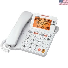 CL4940 Corded Standard Phone with Answering System and Backlit Display, White
