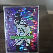 Wild Card Devon Witherspoon Rookie Stacked Deck Holo-Lux Football SD-DW. rookie card picture