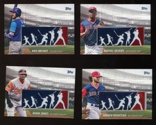 2018 Topps Baseball - Players Weekend Logo Patch Insert Lot of 4 Cards - Devers