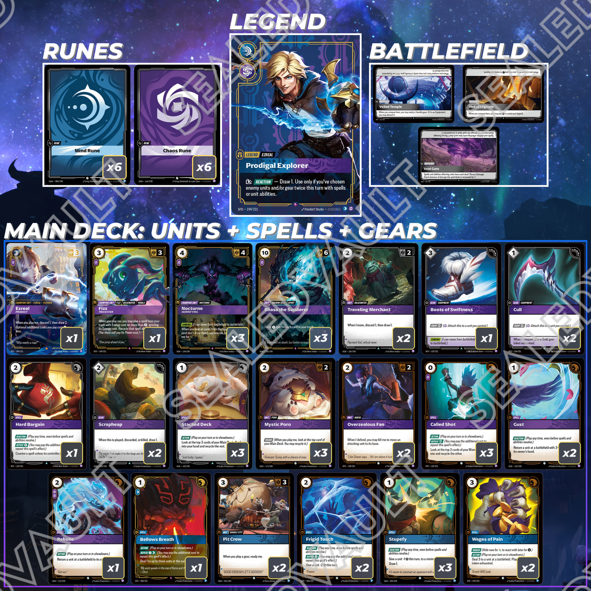 Ezreal Budget Riftbound TCG Deck | Spiritforged | Competitive Tournament Ready Ezreal Budget Riftbound TCG Deck | Spiritforged | Competitive Tournament Ready