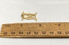 14K Yellow Gold Initial M Letter Pendant Gothic Calligraphy Style 1.6g — photo 6