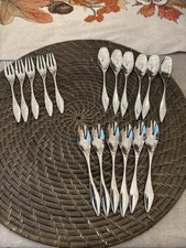 17 Pieces HORS D'OEUVRES Forks & Spoons by Adam & Eve Stainless Steel