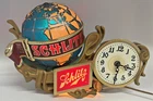 Vintage 1976 Schlitz Beer lighted motion globe advertising clock/sign, spins