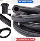 Fuel Line Hose 10FT 6AN Braided Nylon 3/8" Tube Size Racing Ethanol Diesel