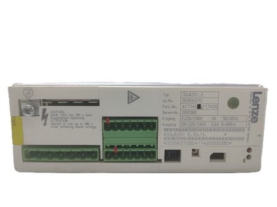 Lenze 33.8201.E Variable Frequency Drive 220-240V 5A 2.6A 0-480Hz Used