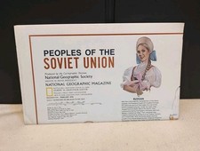1976, 2 February PEOPLES OF SOVIET UNION Russia National Geographic Map Vintage