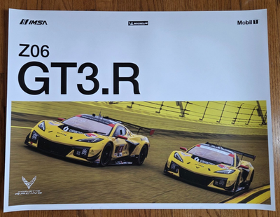 #ad 2026 Pratt Miller Corvette Racing GTD PRO Rolex 24 Poster $29.95